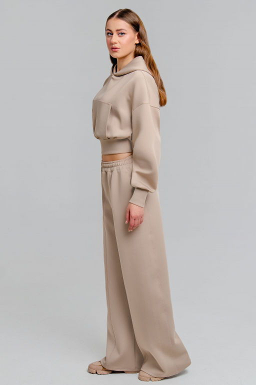 Арт. 2807 Костюм с брюками женский 42-48 (4 шт) Цвет:бежевый