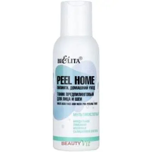 Акция -60% Белита Peel Home.Тоник предпилинговый д/лица и шеи Мультикислотный (100мл)09.2025