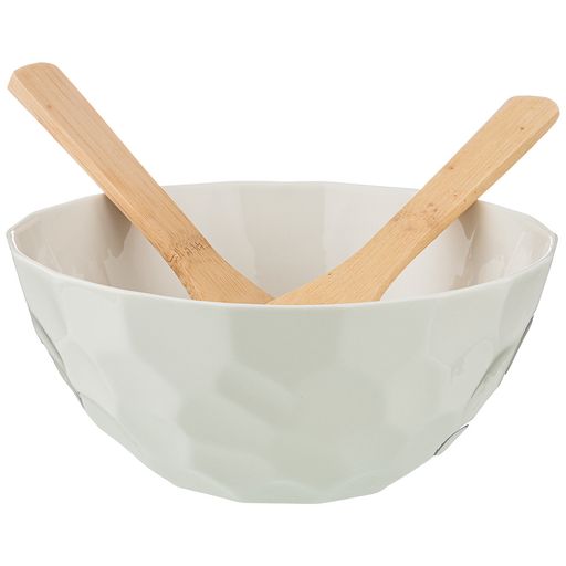 САЛАТНИК LEFARD NATIVE С ЛОЖКОЙ И ВИЛКОЙ ДЛЯ ПЕРЕМЕШИВАНИЯ. Д=21 СМ. В=10,5 СМ  фото 2