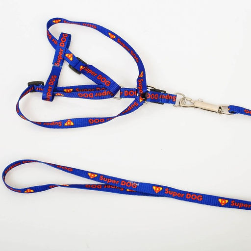 Комплект Super Dog, шлейка 26-39 см, поводок 120х1 см - Пушистое счастье фото 2