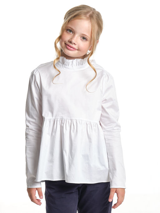 Рубашка для девочки в школу белая UD 7823 белый - Mini maxi фото 12