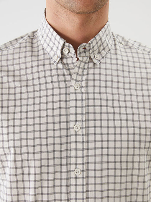 Slim Fit Uzun Kollu Ekose Erkek Oduncu G?mlek