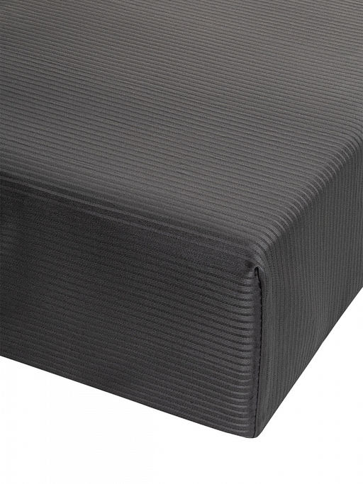 Проcтыня натяжная сатин-страйп 180x200+25 темно-серый сатин - Denastia фото 3