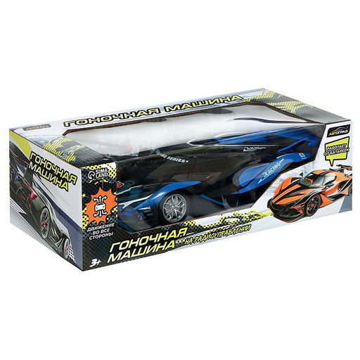 Гоночная машина на радиоуправлении, работает от батареек, цвет сине-чёрный - Автоград фото 7