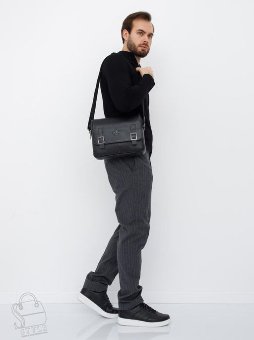 Портфель мужской кожаный 6997-1Z black Zinimsk