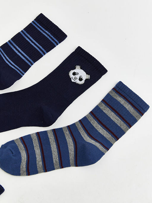 ?izgili Erkek ?ocuk Soket ?orap 5li