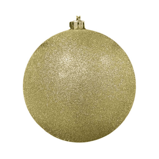 Новогодний шар, 12 см, золотой глиттер, пластик