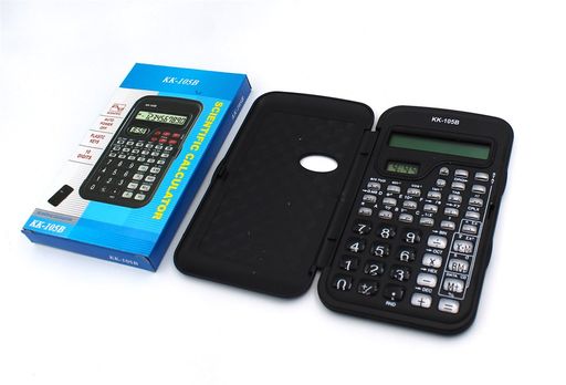 Калькулятор научный 105B, 10-разрядный в футляре, +часы, 130*75*12мм