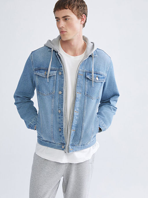 Standart Kal?p Erkek Jean Ceket