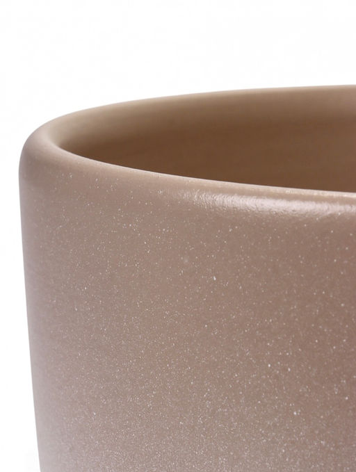 Горшок цветочный с поддоном 5 л, d122/h19,5 см капучино керамика, "Туман" (М)