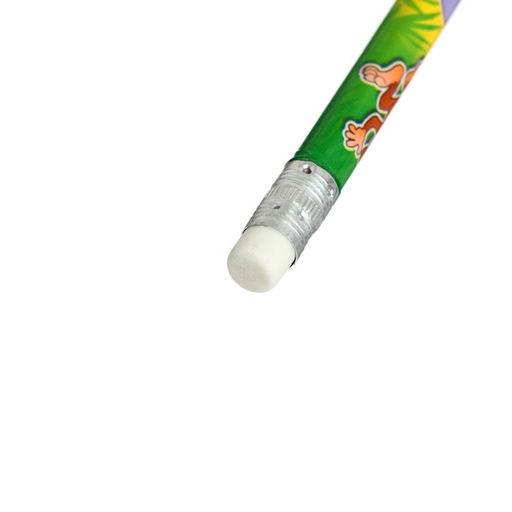 Цена за 12 шт. Карандаш чёрнографитный с ластиком Зоопарк, твёрдость НВ - Calligrata фото 3