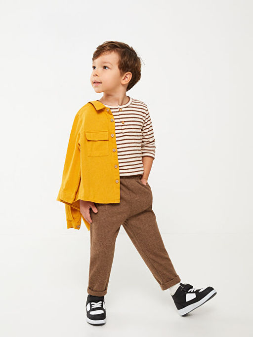 Beli Lastikli Erkek Bebek Pantolon