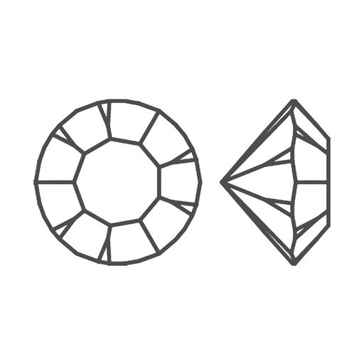 PRECIOSA 431-11-615 s SS08 страз цветн. 2.4 мм стекло 144 шт св.персиковый (lt.peach 90300)