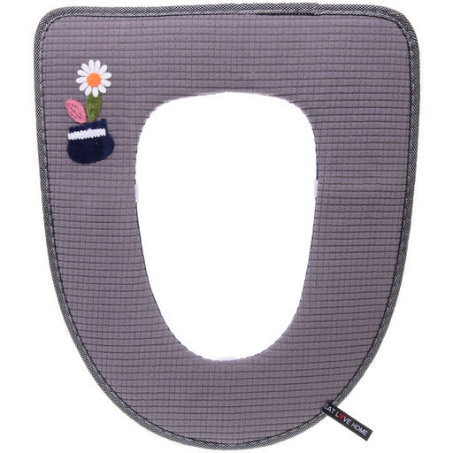 Чехол для сиденья унитаза "Кактус"серый