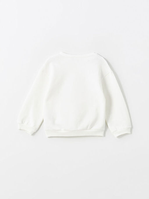 Bisiklet Yaka Uzun Kollu Barbie Bask?l? K?z Bebek Sweatshirt - Waikiki фото 3