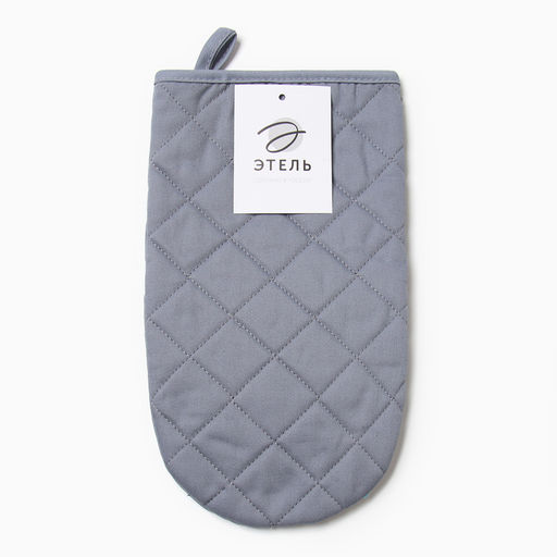 Варежка-прихватка Этель Kitchen цв.серый, 15х28см,саржа, 100% х/л  фото 5