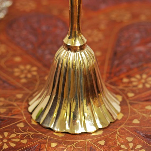 Колокольчик латунь "Цветочек" 7,5х7,5х16 см