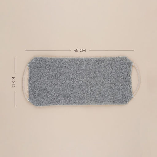 Мочалка - лента массажная SL Home «Ортика», хлопок, 48×21 см, серая