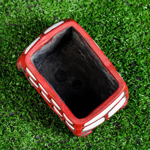 Горшок для цветов «Автобус Барт» керамический, 300 мл, 11.5×7×7 см, красный