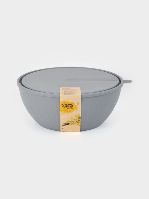 Салатник с крышкой Giaretti Vanilla, 5 л, пластик, МИКС