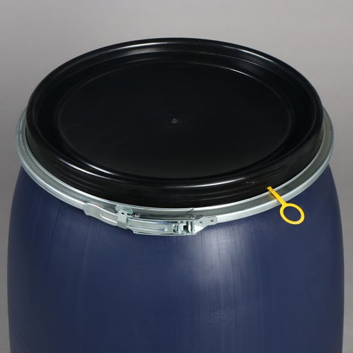 Бочка пищевая, 127 л, пластиковая, с крышкой, синяя, Open Top
