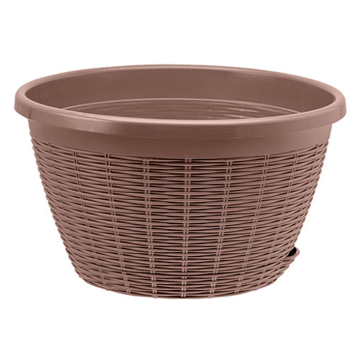 Кашпо Подвесное с подвесом (4,5л) Цв. Мокачино (Арт. КШ-9804) - Вмс фото 2