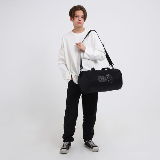 Сумка спортивная ROAR, 40×24×21, на молнии, длинный ремень, черная