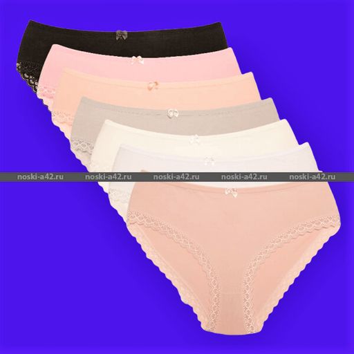 Цена за 5 шт. Трусы женские Турция большие размеры арт. 16301 (110697, 63997) БЕЛЫЕ 7XL (58-60) - For you фото 5