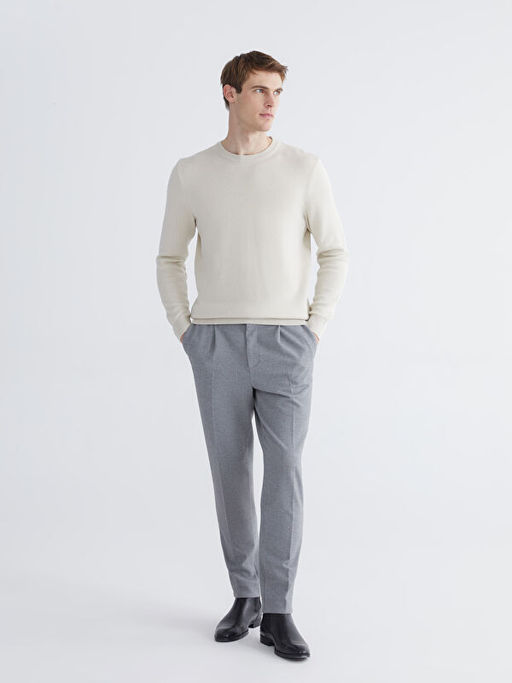 Bisiklet Yaka Erkek Triko Kazak