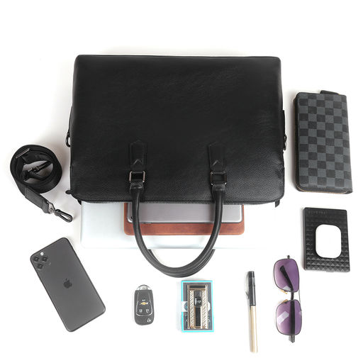 Сумка мужская, кожа, MIRONPAN 20422 Черный