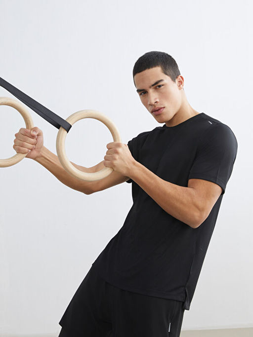 Bisiklet Yaka Erkek Spor Ti??rt