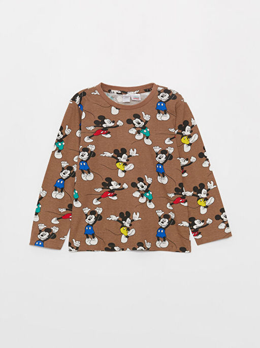 Mickey Mouse Bask?l? Erkek Bebek Pijama Tak?m? - Waikiki фото 2