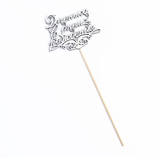 Цена за 4 шт. Топпер для торта «Доченька, С днем рождения»