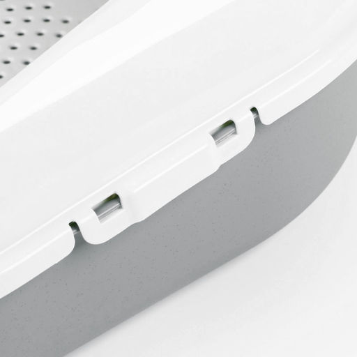 Лоток для кошек с сеткой и бортом «Космо» 51.9×37.8×21.3 см, серый