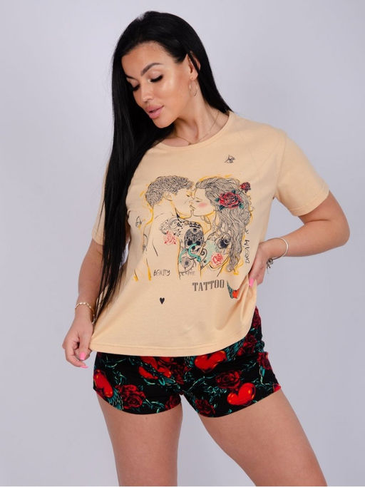 Пижама Тату, трикотаж - Малина фото 7