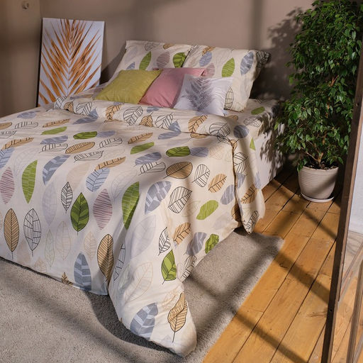 Постельное бельё Этель дуэт Foliage 143*215 см - 2 шт, 220*240 см, 70*70 см -2 шт, бязь  фото 12