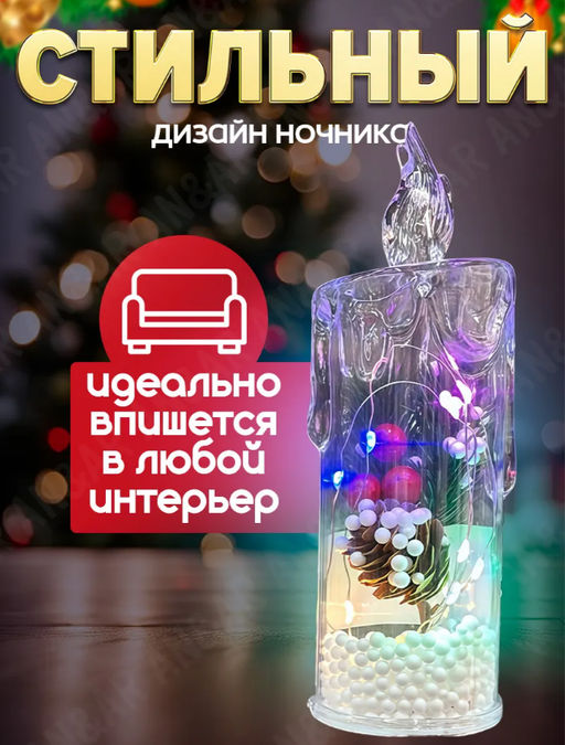 Свечка новогодняя (3646)