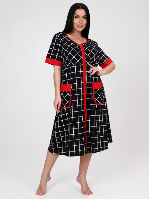 149-Х ЖЕНСКИЙ ХАЛАТ (Черный квадрат) - А-дина фото 2