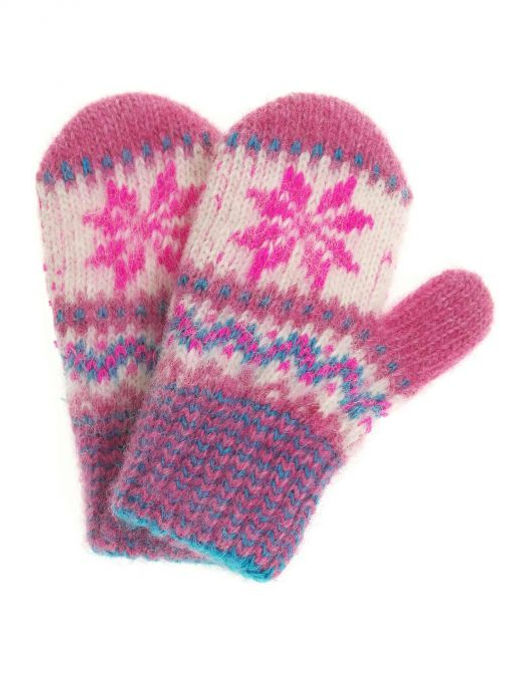 Варежки детские "Орнамент со вставкой" 0211-7