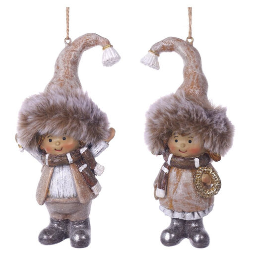 Фигурка декоративная подвесная "Дети", L6 W5 H13 см, 2в.