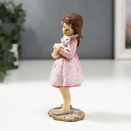 Фигурка полистоун Малышка Алиса с белым кроликом, 14?5.7?4.7 см