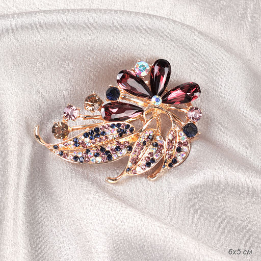 Брошь Цветок 6 см / 3283 /уп 24/