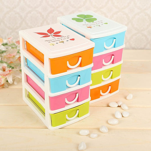 Мини - комод для мелочей 4 секции «Радуга», 13×9×14.5 см, МИКС