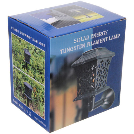 Фонарь садовый "Винтаж" 12*12*13,5 см (h=60 см) на солнечной батарее (универсальный), тёплый белый