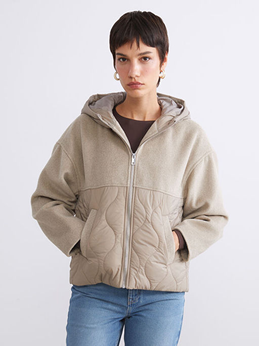 Kap??onlu Kapitone Oversize Kad?n ?i?me Mont