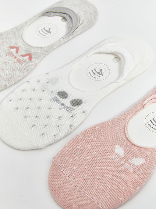 Desenli Kad?n Babet ?orap 3l?