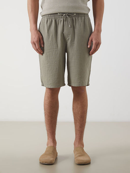 Slim Fit Beli Ba?lama Detayl? Erkek ?ort