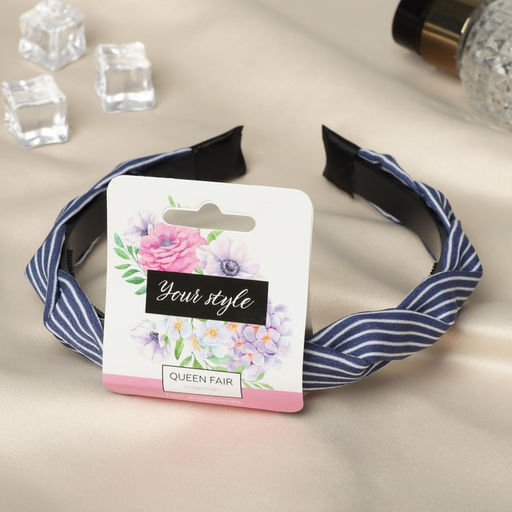 Цена за 2 шт. Ободок для волос «Амалия», полосы, 2 см, МИКС