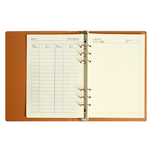 Органайзер на кольцах Престиж А5, 92 листа, в линейку, обложка кожзам, МИКС - Calligrata фото 6