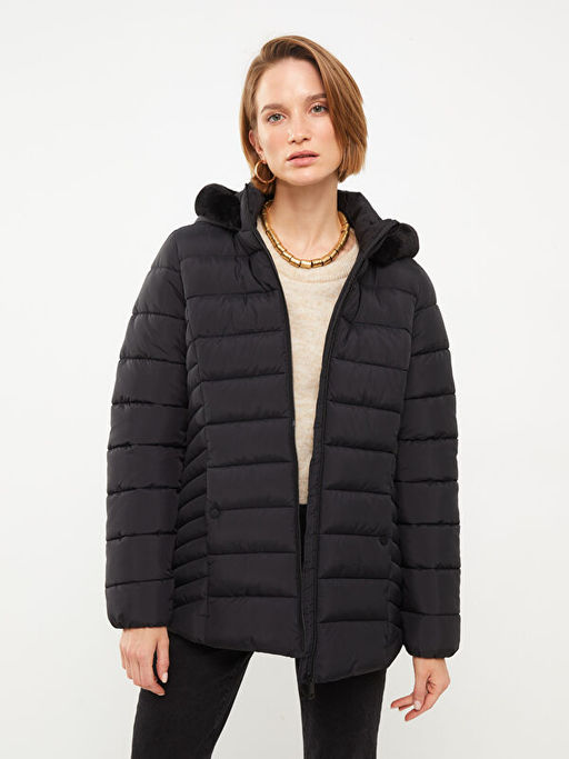 Kad?n Kap??onlu D?z ?i?me Mont - Waikiki фото 2